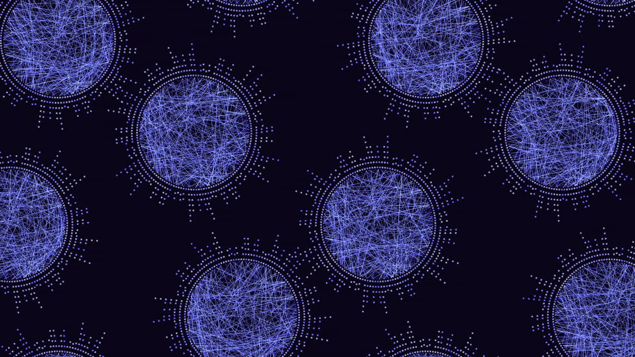 patrón de círculo azul abstracto sobre fondo negro