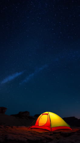 Starry Night Camping Under the Milky Way