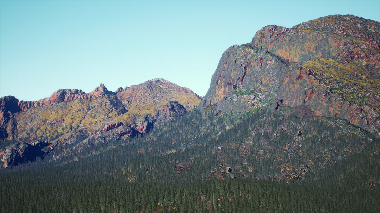 공중 로키 마운틴 풍경 파노라마