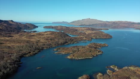 Loch-Sunart,-Highlands,-Scotland,-aerial