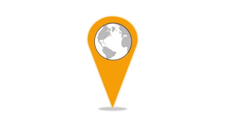 drop point maps. punto del mapa. mapa con el icono de la ubicación del puntero. ilustración de video en 4k.