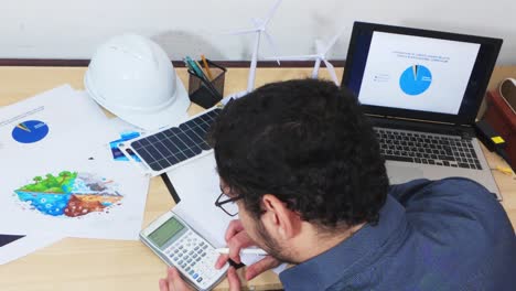 Engineer&#039;s Workspace with a Focus on Sustainable Design