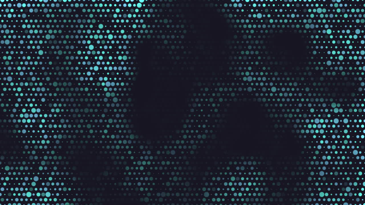 Motion intro geometric blue dots abstract background