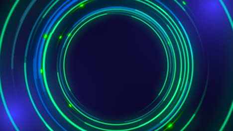 fondo abstracto de círculos verdes de movimiento 1