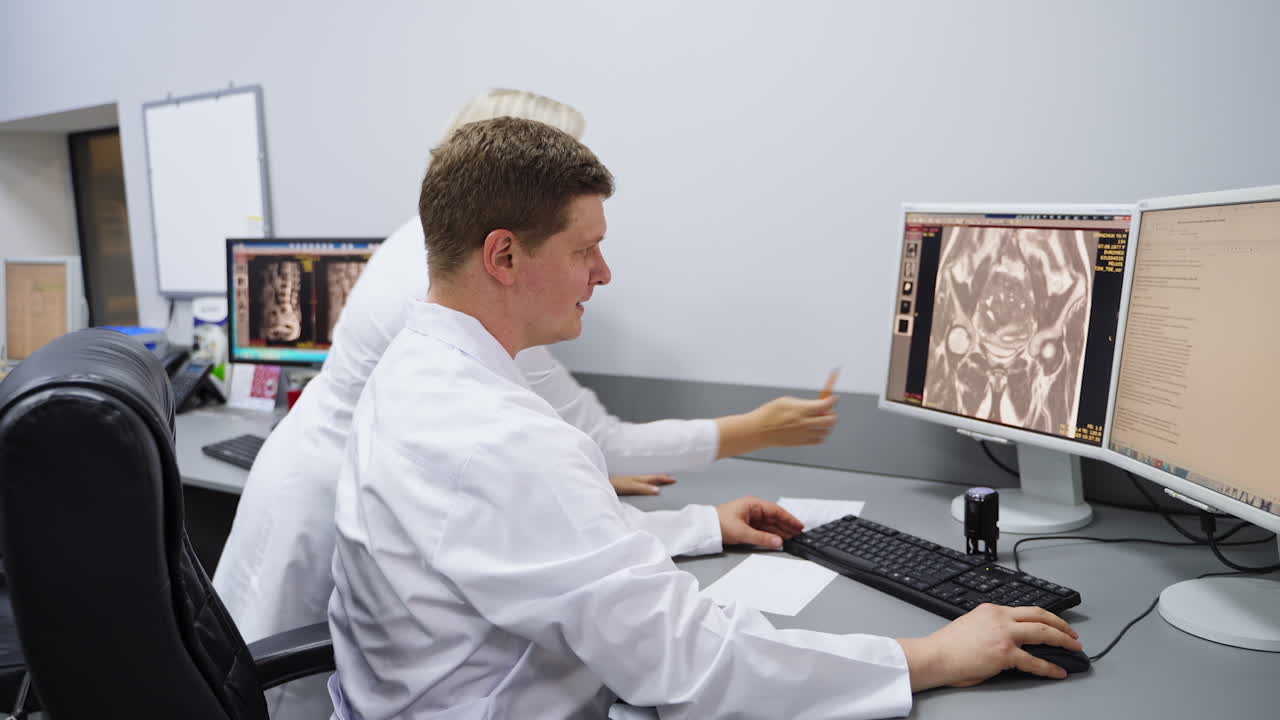 Doctors reviewing medical images