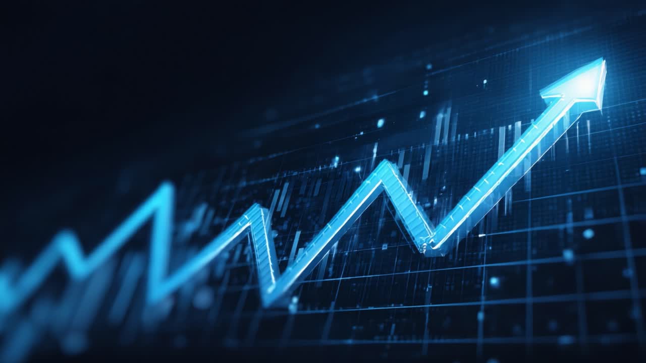 Dynamic Business Analytics Visualizing Growth Trends with Ascending Graphs Indicating Positive Progression in Data Analysis Metrics over Time