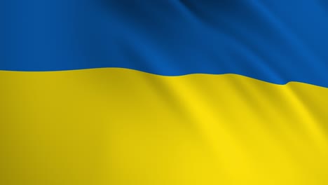 national flag of ukraine waving in wind. 3d loop animation