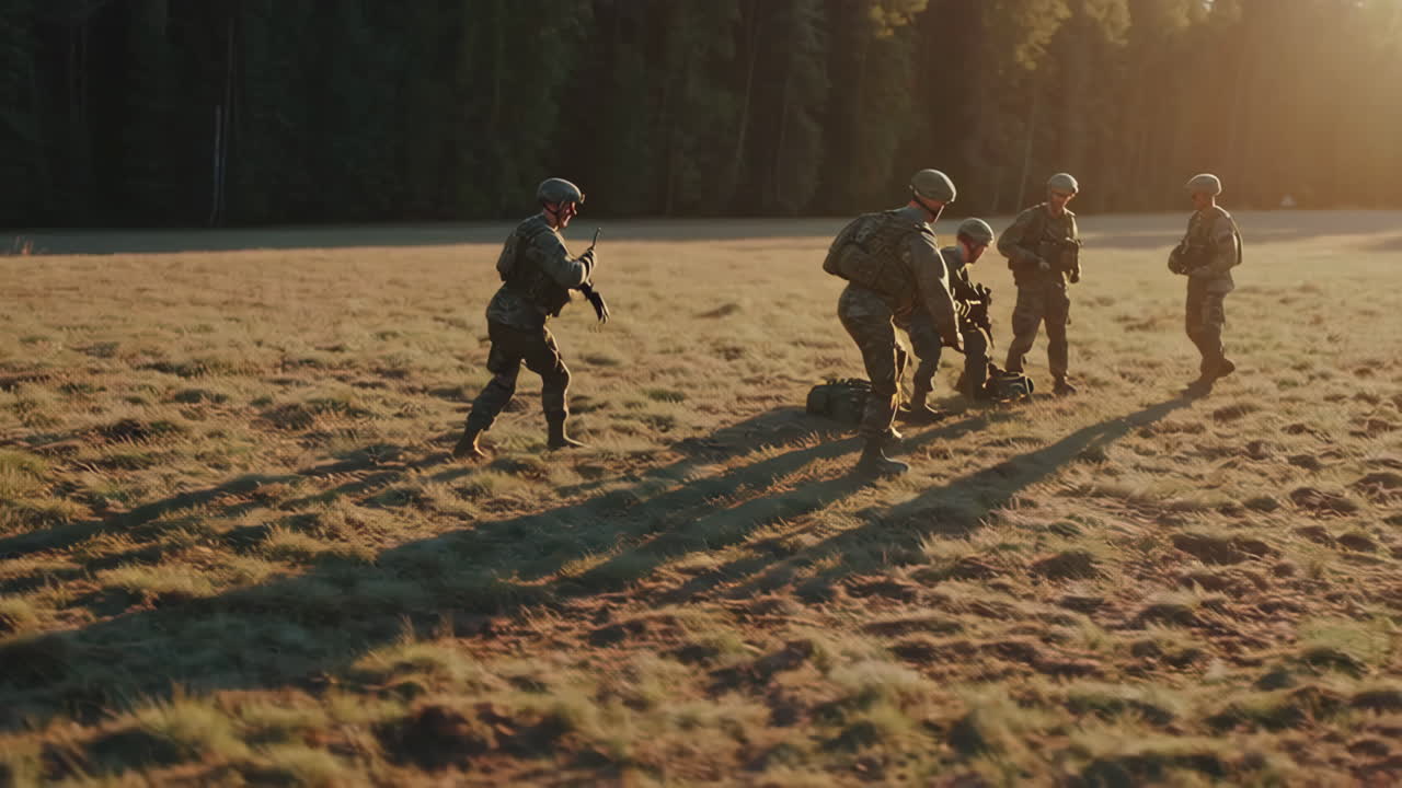 Soldiers conducting a field training exercise