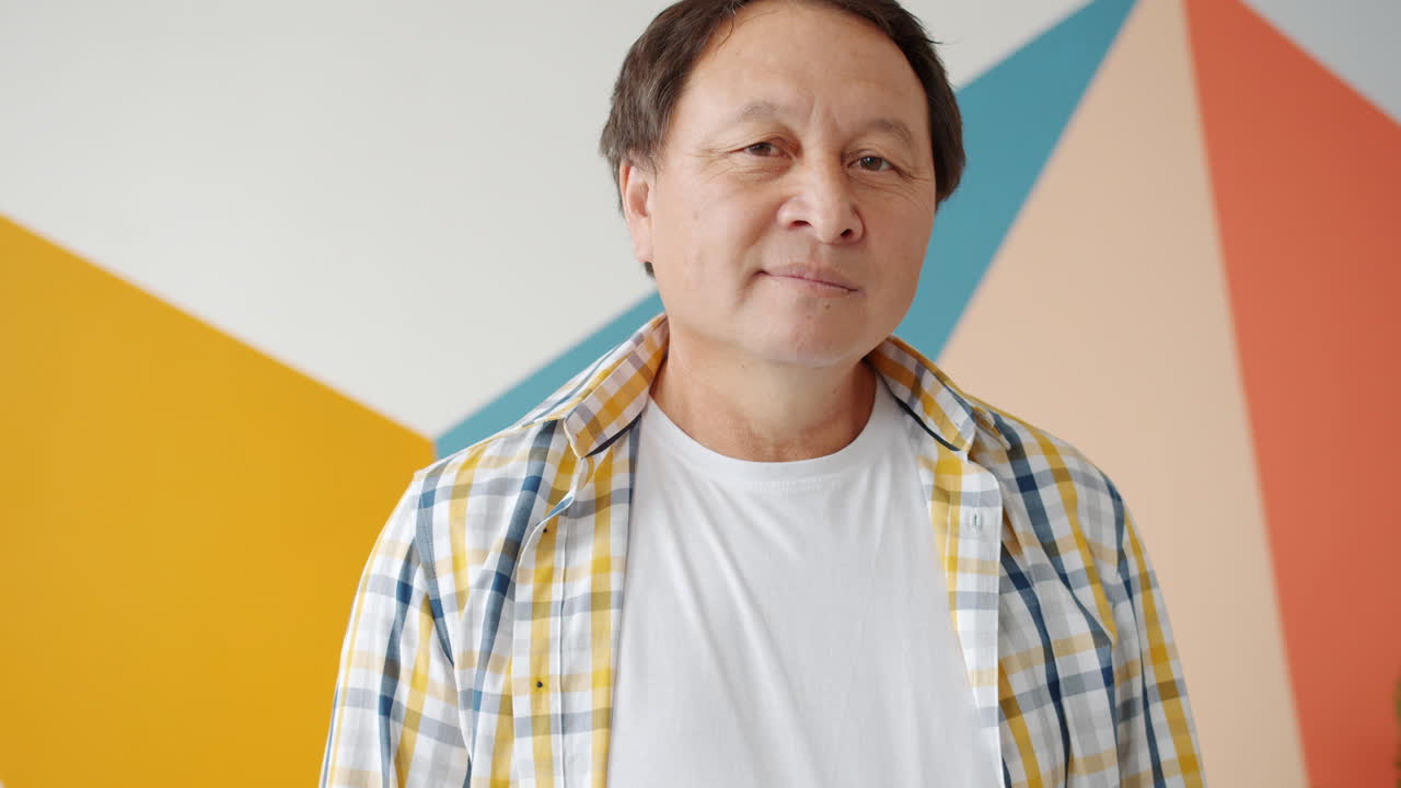 Portrait of an older Asian man