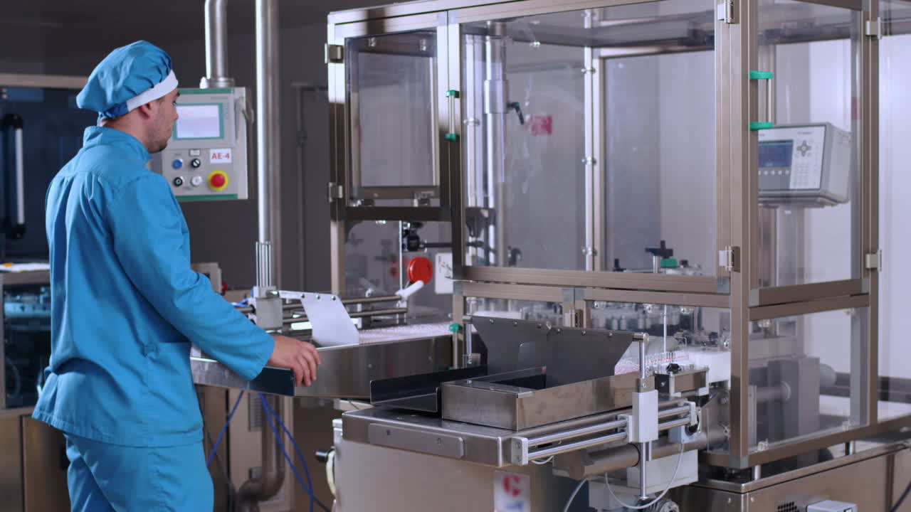 Pharmacist control pharmaceutical manufacturing process at drug factory