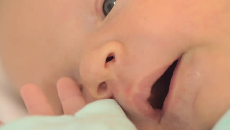 face of newborn baby