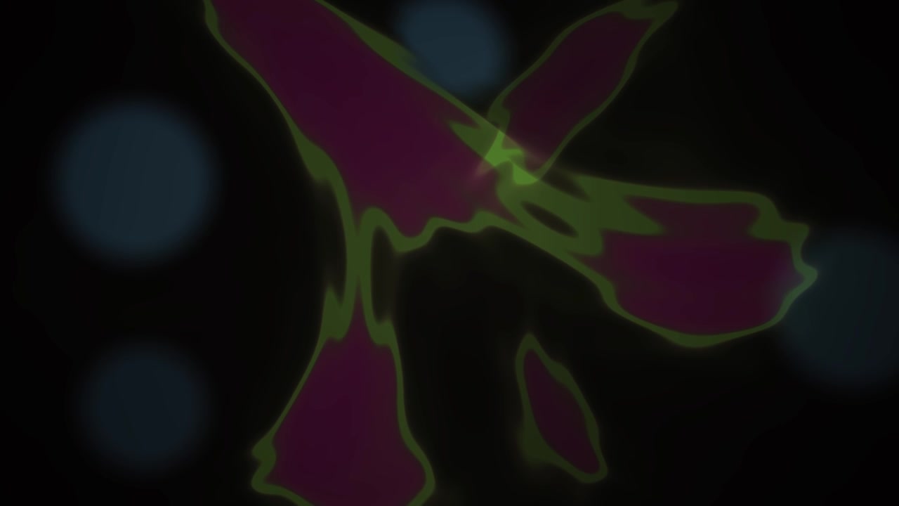 Abstract Magenta and Neon Green Organic Shapes Morphing