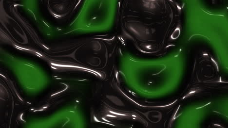 futuristic liquid waves pattern with green and black gradient color