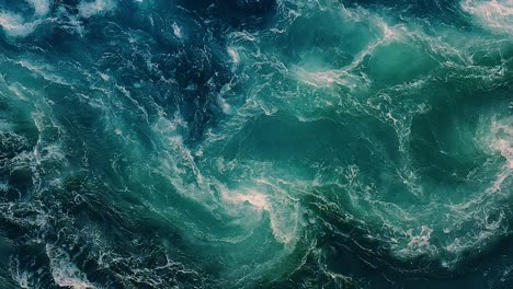 waves of water of the river and the sea meet each other during high tide and low tide.