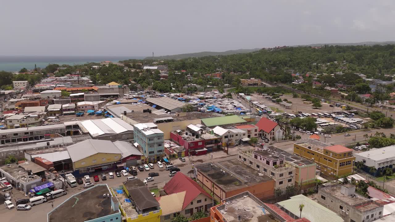 Ocho Rios Main Street Aerial View