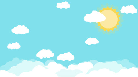 motion graphic of blue sky background