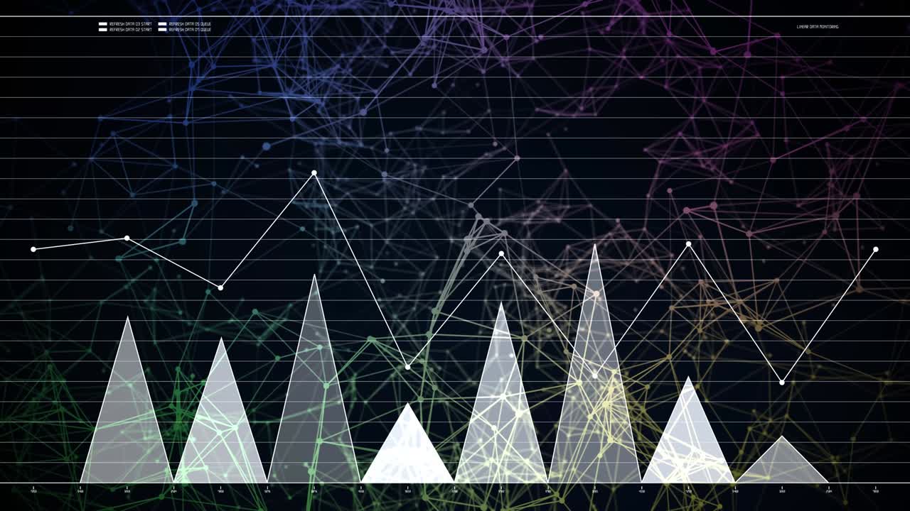데이터 및 보고 통계, 그래프 다이어그램으로 애니메이션
