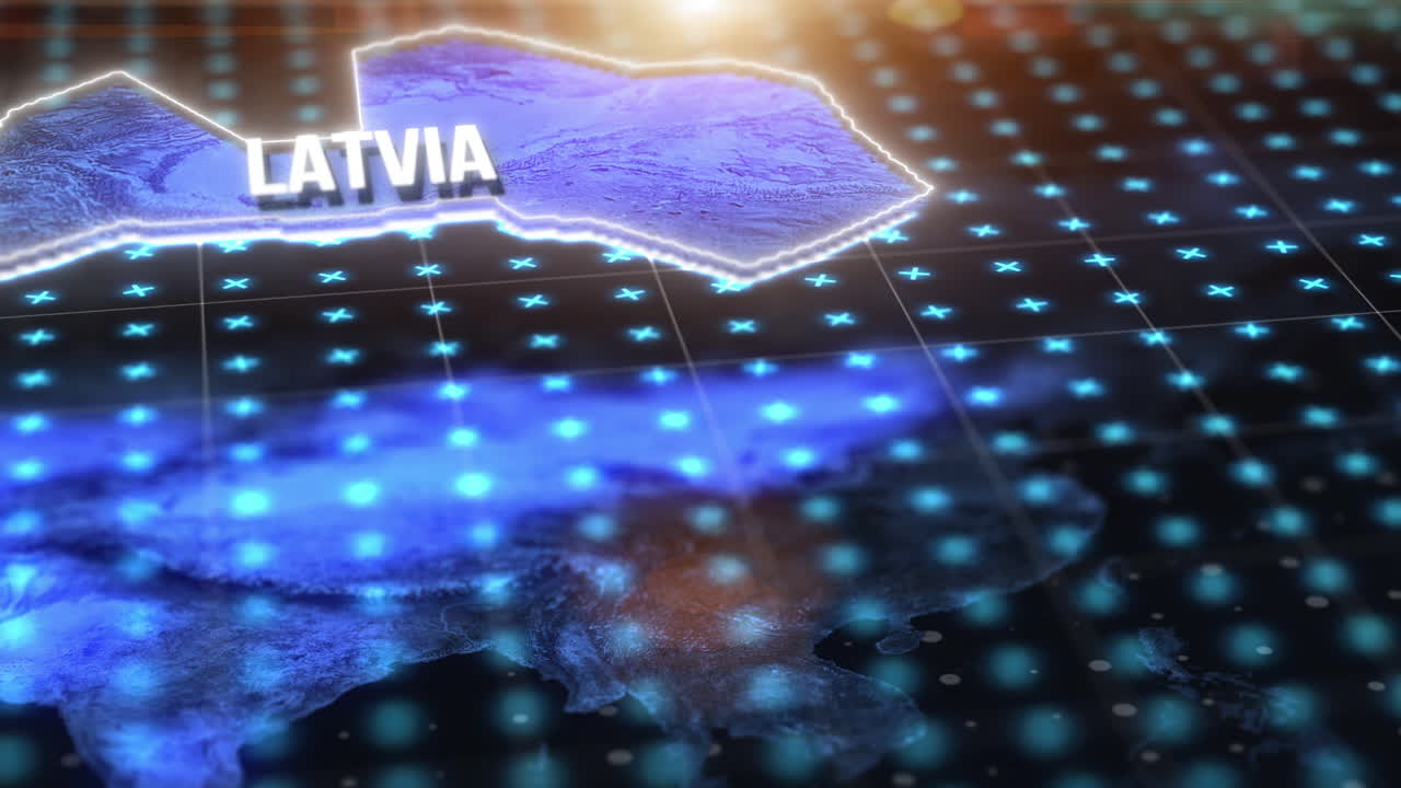 Mapa digital, localização do país