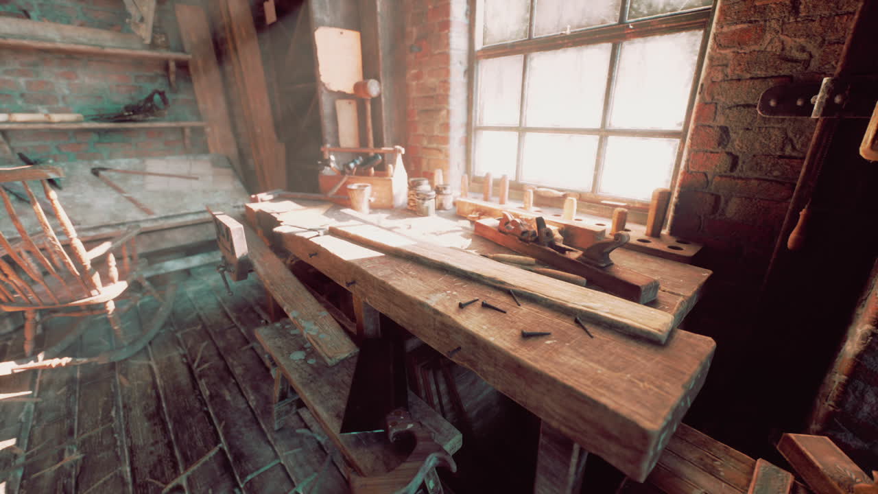 먼지 인 시골 작업실