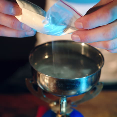 making drugs. concept of social problems of drug addiction and crime.