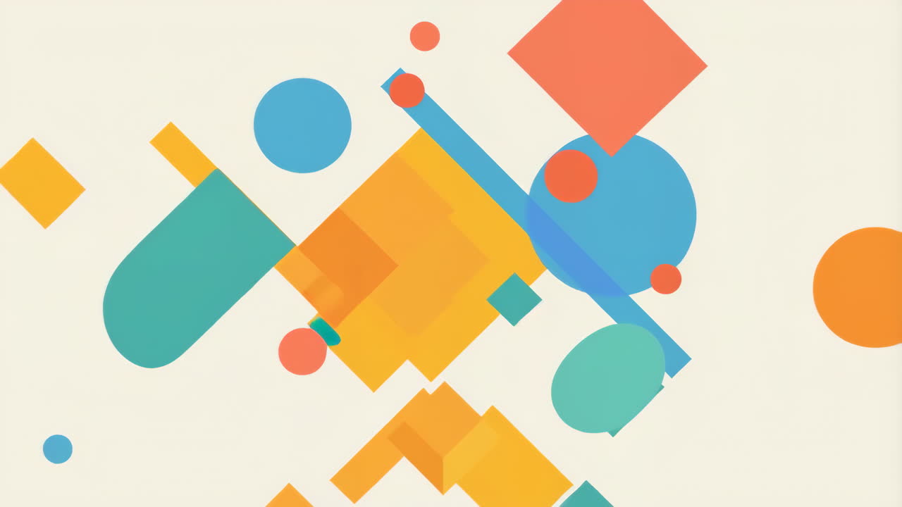 Dynamic Colorful Abstract Geometric Shapes Background