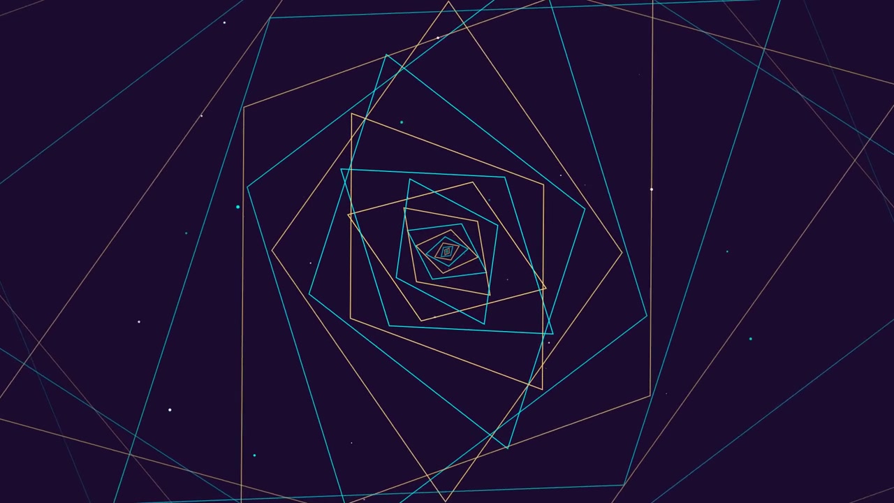 Animazione di un tunnel a spirale geometrico astratto