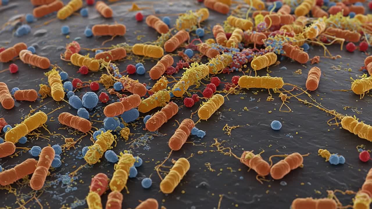 A Detailed View of Bacterial Colonization Under Microscope: Analyzing the Vibrant Diversity of Microorganisms in a Petri Dish Environment