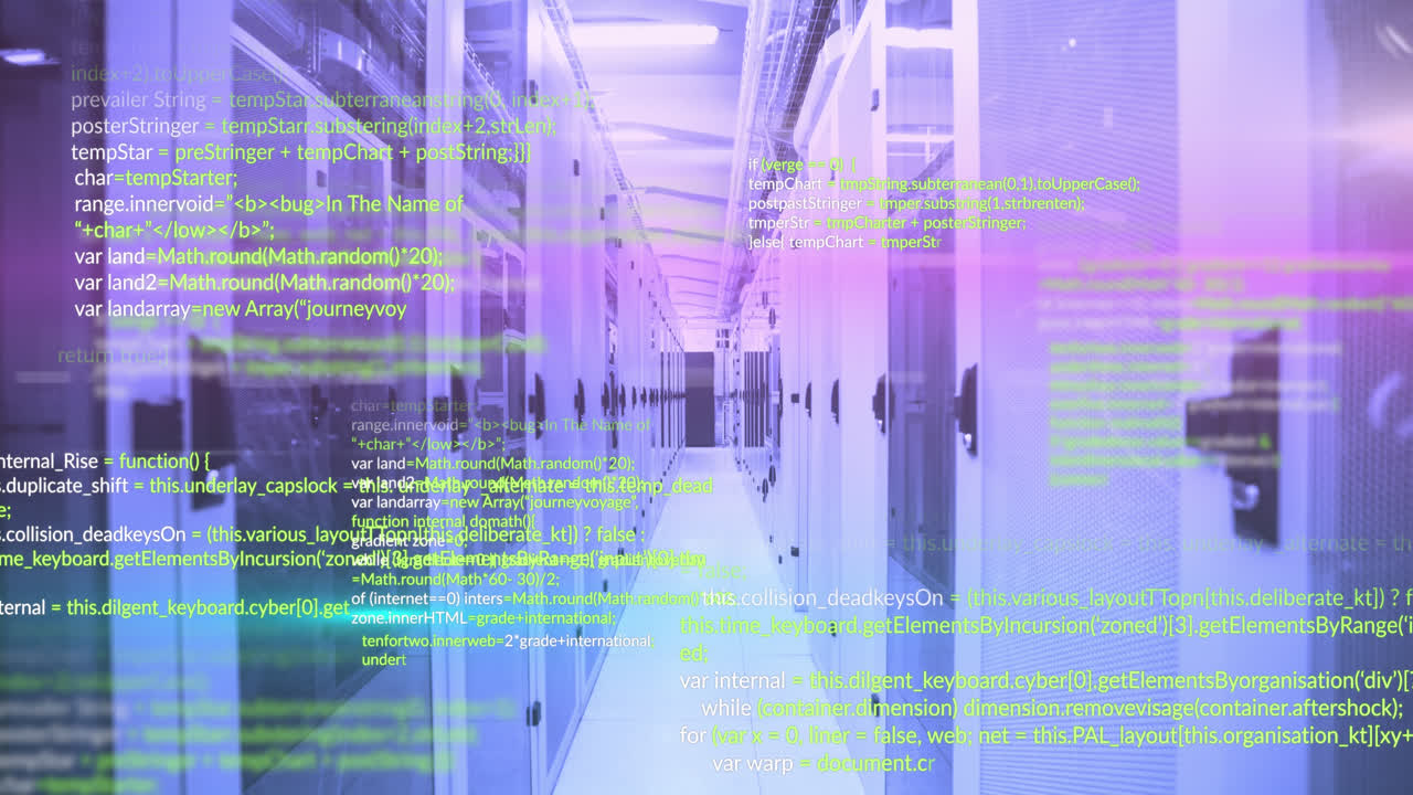 Animation of data processing over computer servers