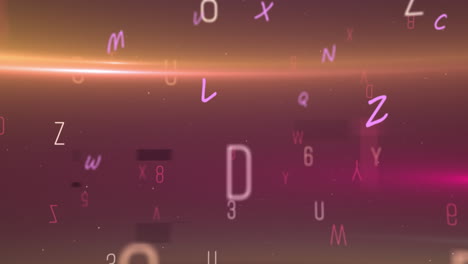 animated numbers and letters float on a purple backdrop, symbolizing education.