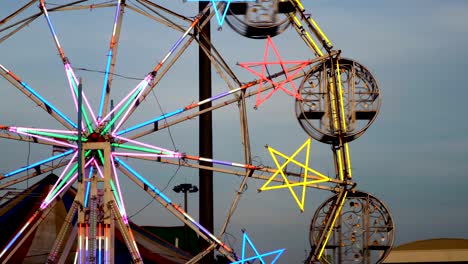 ferris wheel in city, time lapse