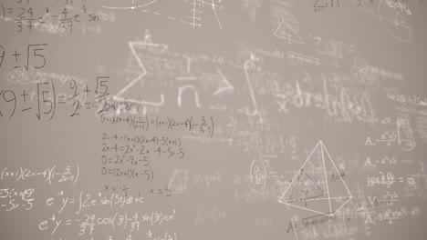 animation of mathematical equations on grey background