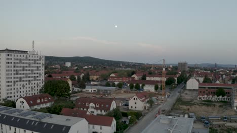 Drone-Shot-of-Göttingen-in-Lower-Saxony,-Germany,-Europe