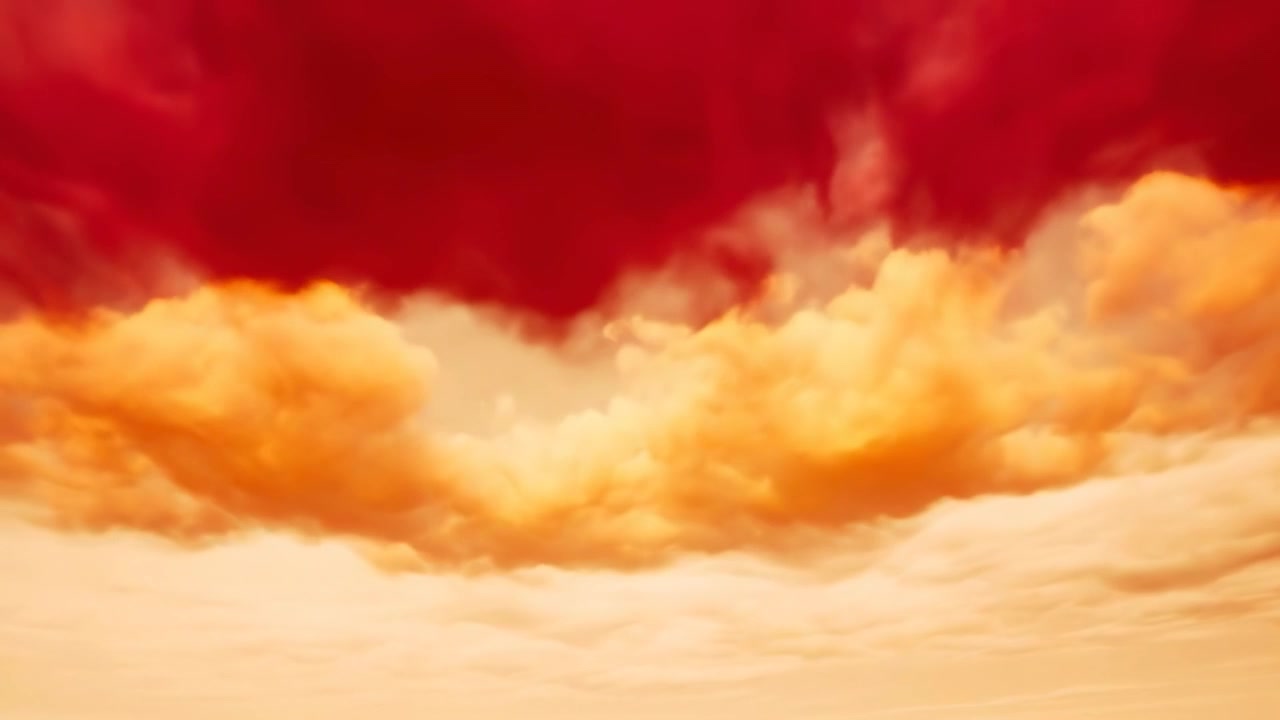 Dramatic Red and Orange Sunset Clouds Moving Across the Sky