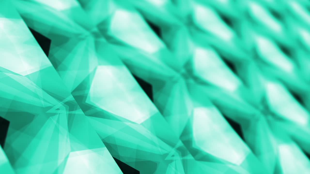 Turquoise cyan geometric graphic square wall motion background. Seamless loop 4K 3D rendering. Abstract mosaic pattern wall background animation. Blue technology background.