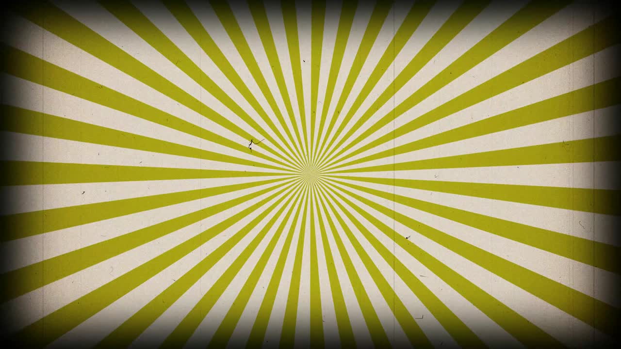 버스트 (sunburst) - 옛날 영화 스트립 효과와 함께 빛나는 해가 뜨는 애니메이션.