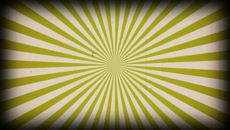 sunburst vintage rays background. rotating retro sun ray animation background. animated shining sunrise with old vintage film strip effect.