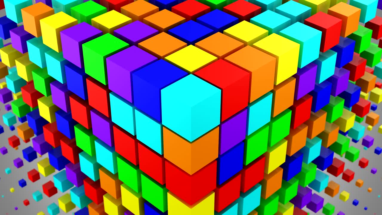 Boxes Formed A Wave In Space