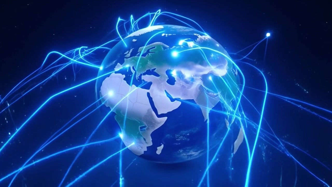 Globo digitale con connessioni di rete globali e flusso di dati