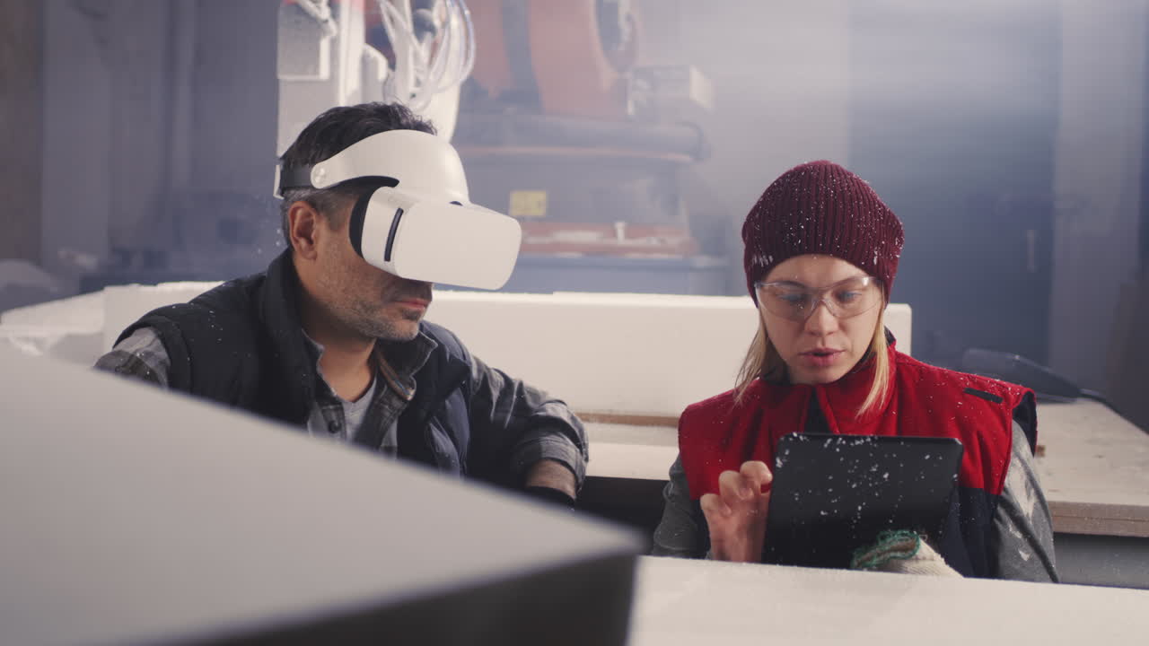 vr formación en una instalación de fabricación