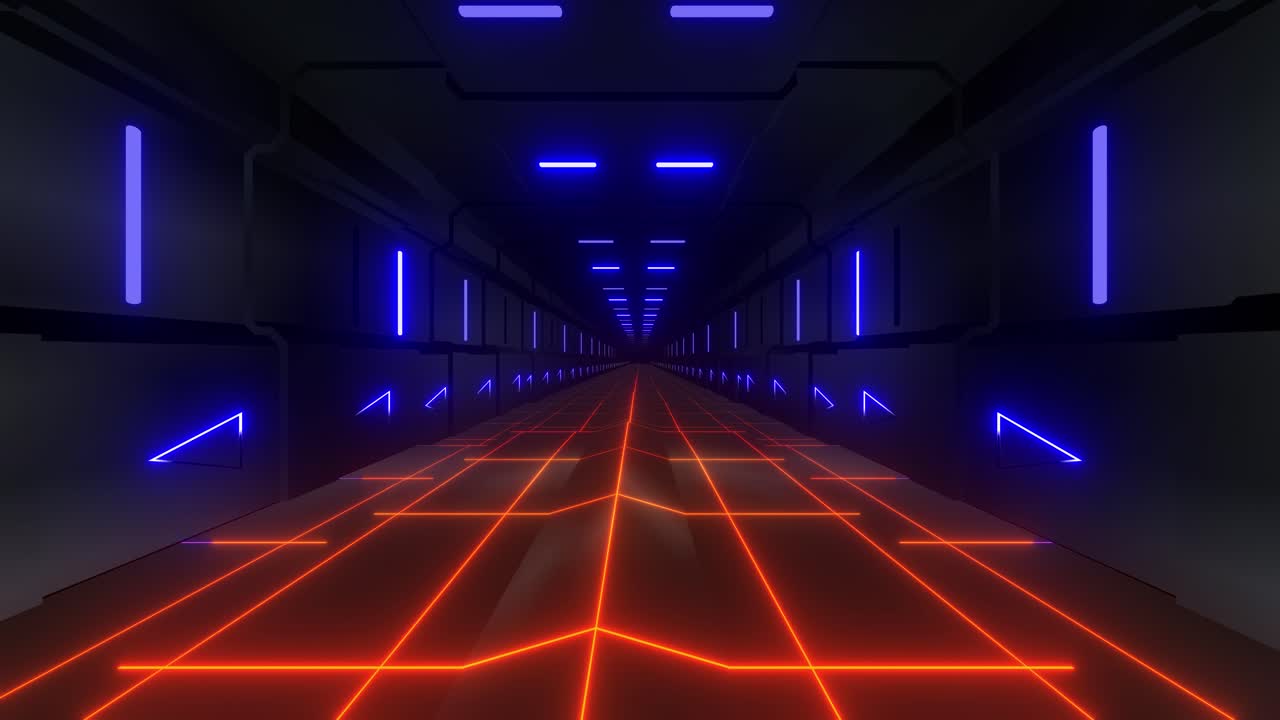 el túnel de neón futurista