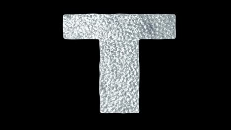 letter t - animated ice water letters concept