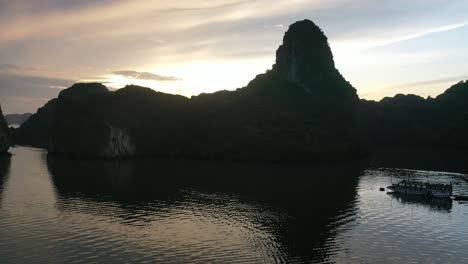 aerial view of ha long bay at sunrise, unesco heritage vietnam