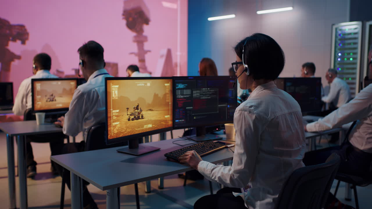 Space Mission Control Room