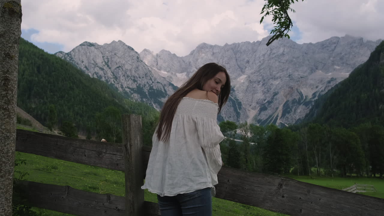 Woman in Mountains