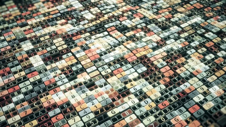Abstract Digital Matrix Background