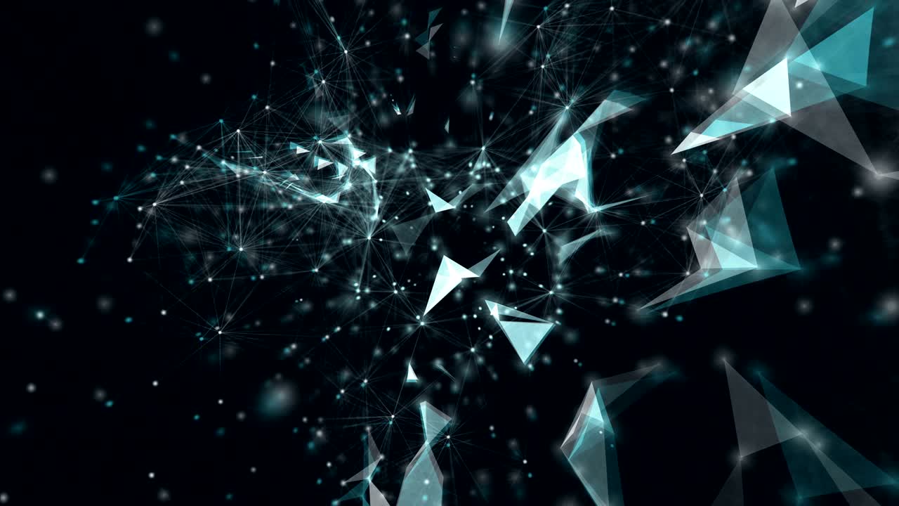 fondo de movimiento de la estructura del plexo abstracto azul.