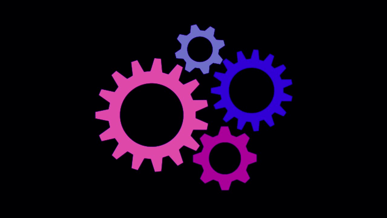 rotación de la animación de los dientes del engranaje aislar.