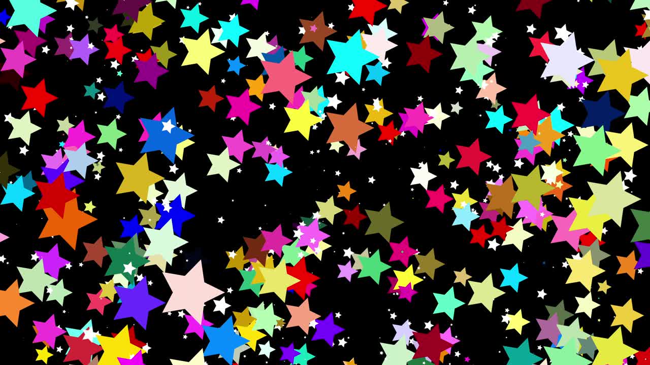 de estrellas coloridas en fondo negro
