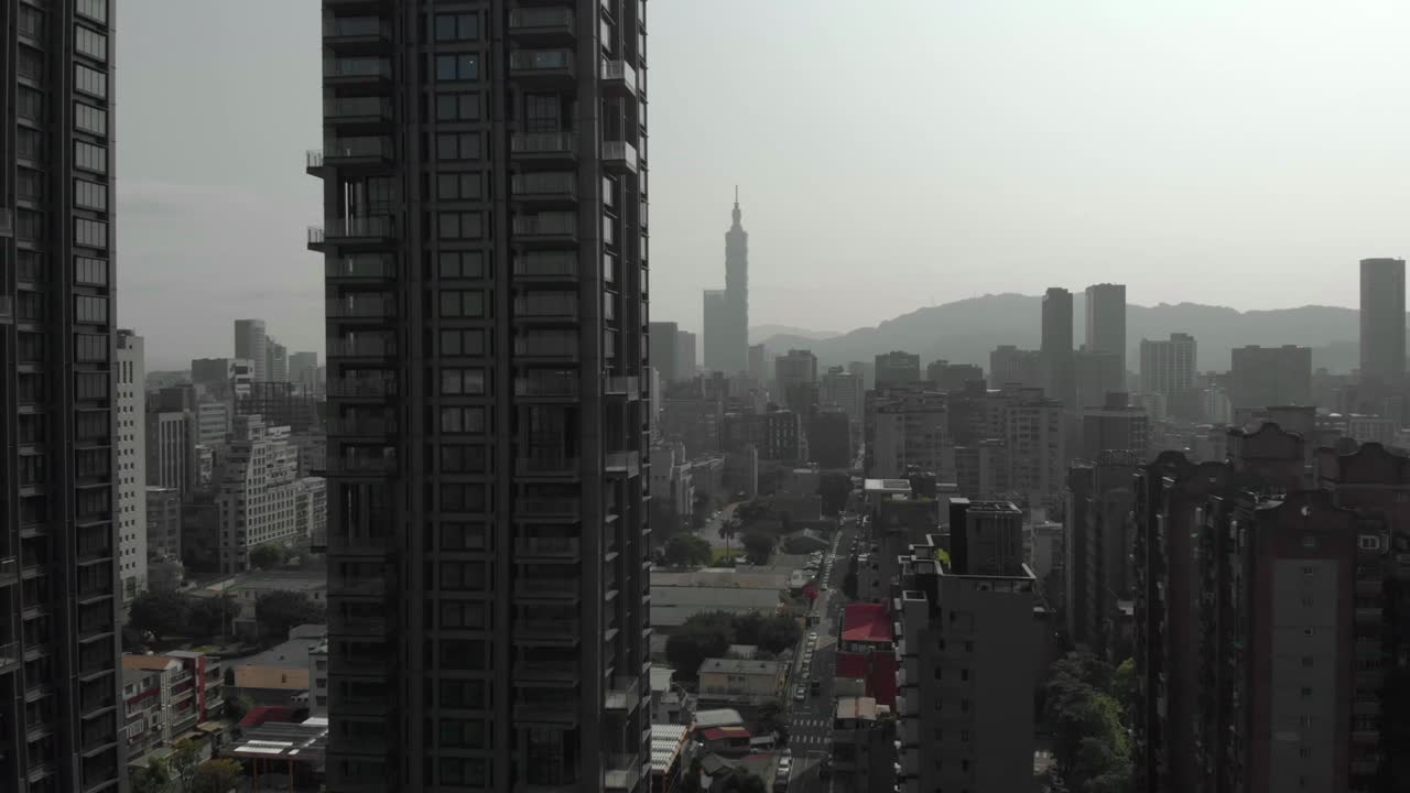 vista aérea de la ciudad de taipei