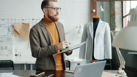fashion designer working on digital design